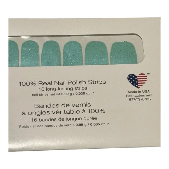 Color Street TRANQUIL WATERS Prism FX Turquoise Nail Strips Set - Picture 3 of 9